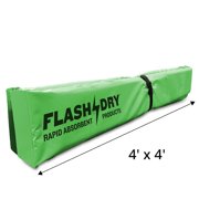 FlashDry Portable Spill Containment Berm, 4' x 4', UV-Resistant PVC, Heavy-Duty, Green