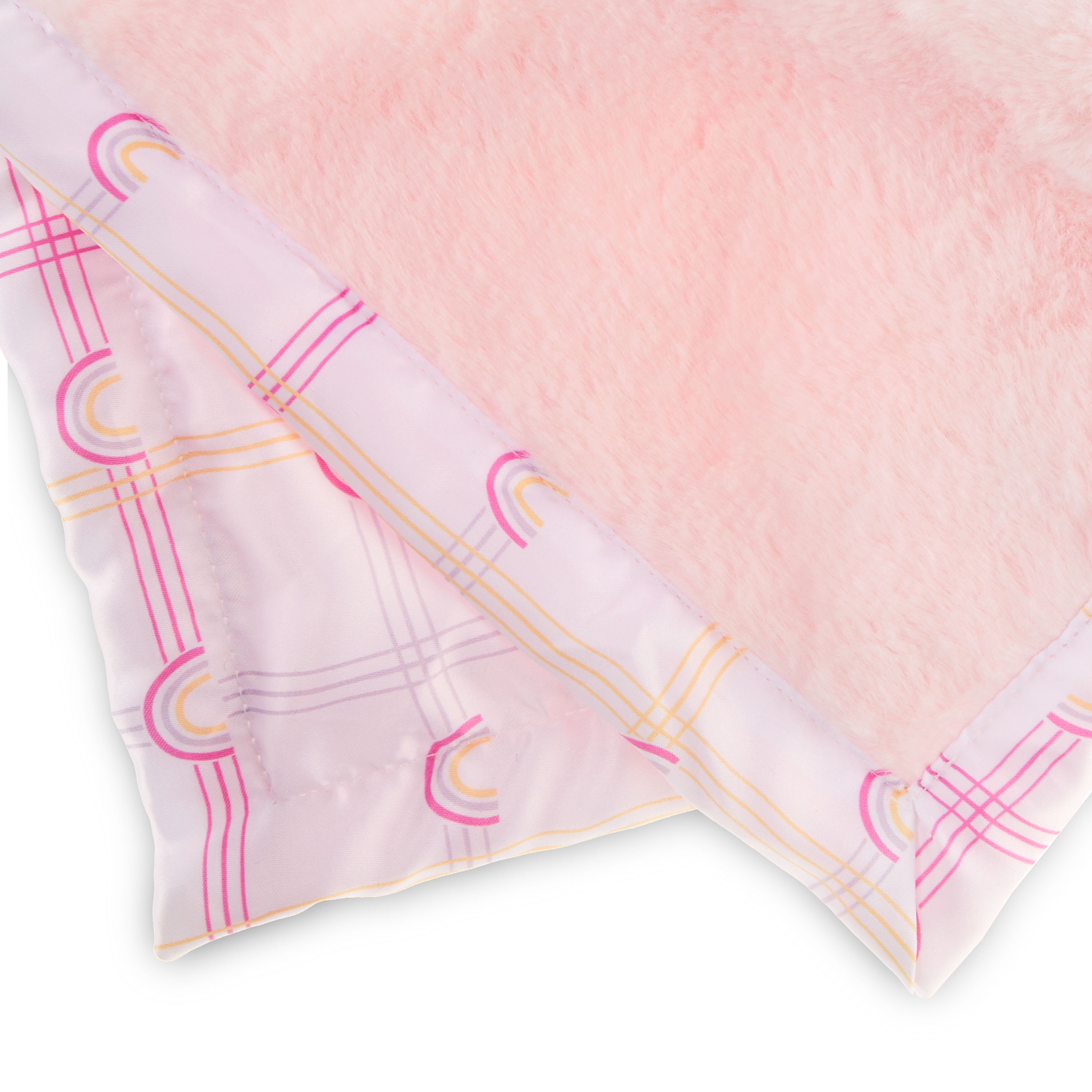 Parent's Choice Plush Pink Bunny Security Blanket with Satin Back, 12 x 12", Infant Girl