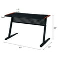 thumbnail image 7 of ACME Dragi Gaming Table with USB Port in Black and Red, 7 of 7