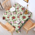 thumbnail image 2 of Pioneer Flower Floral Print Pattern Square Tablecloth, Waterproof Wipeable Spillproof Washable Table Cover for Home Kitchen Party Decor, 42"x42", 2 of 6