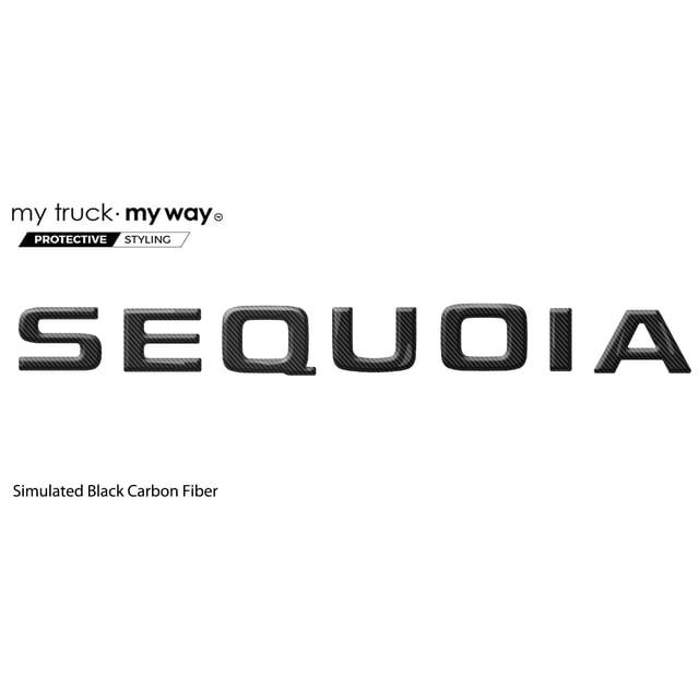 my car my way Tailgate Letters Compatible with Toyota Sequioa 2012-2021 | 3M Adhesive & 3D Domed | Precision Fit | Water Resistant