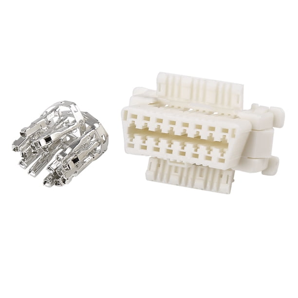 Adaptador De Enchufe Hembra De Conector De Diagnóstico Obd2 De Coche Con 16 Terminales