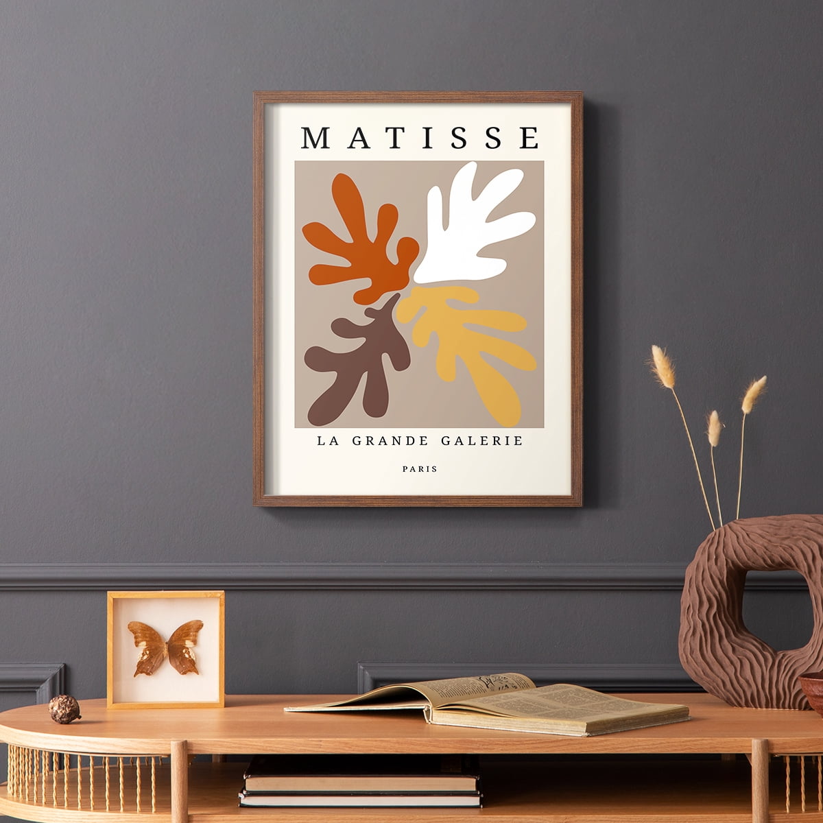 Matisse CCCLXXXVI in Brown Solid Wood 22 x 28 Framed Print