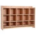 thumbnail image 2 of 5-Section School Storage Locker, Wooden Storage Cabinet with Casters, Classroom Cubbies for Storage, Wood Locker for Home, Office, School,Gym, Kindergarten, 2 of 9