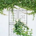 thumbnail image 5 of 2 Pack Metal Garden Trellis 86.7"H x 19.7"L Rustproof Trellis for Climbing Plants Outdoor Flower Support, 5 of 7