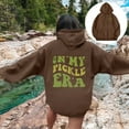 thumbnail image 2 of Bjutir Women Hoodie Sweatshirts Pickle Sweatshirt Hoodie In My Pickle Sweatshirt Fall Fashion Clothes 2024 Trendy Funny Graphic Pullover Coffee, 2 of 5