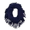 thumbnail image 6 of StylesILove Womens Winter Warm Solid Mini Tube Infinity Scarf With Fringe, 6 of 22