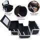 thumbnail image 3 of Neceser Maquillaje, 3 Nivele con Espejo Estuche de Maquillaje, Maletin para Maquillaje Multifunción, Caja de Maquillaje Profesional, Cosmetiquera para Maquillaje de Viaje Guarda (Negro), 3 of 4