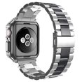thumbnail image 2 of Stainless Steel Strap Band With Case For Apple Watch Series 7 6 5 4 3 2 1 SE, 2 of 8