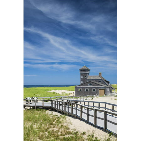 USA, Massachusetts, Cape Cod, Provincetown, Race Point Beach, Old Harbor Life-Saving Station Print Wall Art By Walter (Best Beach Shell Collecting Cape Cod)