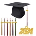 thumbnail image 4 of Pebbuoy 2024 Graduation PhD Hat Tassel with Golden Date Charms Lightweight Metal Date Pendant Sophisticated Graduation Accessory, 4 of 7
