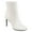 White, variant on Womens Silvy Inside Zip Stiletto Booties