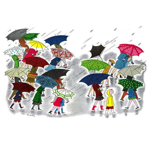 Marmont Hill "Rainy Day" by Curtis Painting Print on Canvas