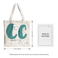 thumbnail image 5 of Stylish Distressed Teal Tote Bag - Country Countee Design Reusable Canvas Shopping Bag for Travel & Parties, 5 of 6