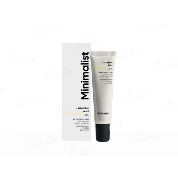Minimalist 8% L-Ascorbic Acid Lip Treatment Balm, 12gm Each (Pack of 2)