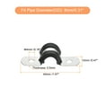thumbnail image 2 of Unique Bargains 22Pack 5/16' Cable Clamp U Shape Stainless Steel Rubber Cushioned Pipe Strap, 2 of 5