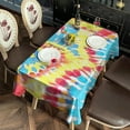 thumbnail image 2 of Colorful Tie Dye Pattern Rectangle Tablecloth 60"x102",Waterproof Polyester Rectangle Table Cloth, Wipeable Spillproof Polyester Tablecloth for Dining, Camping, Indoor and Outdoor, 2 of 6