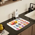 thumbnail image 5 of Yayeee Dish Drying Mat for Kitchen Counter 16" x 18" Microfiber Super Absorbent Coffee Decorative Pad, Orange Jar, 5 of 9