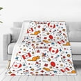 thumbnail image 1 of Fotbe Canada Day Manta de Franela Acolchonada con Estampado, Súper Suave y Esponjosa, Extra Grande para Sofá, Cama, Uso Todo el Año-60"x50", 1 of 7