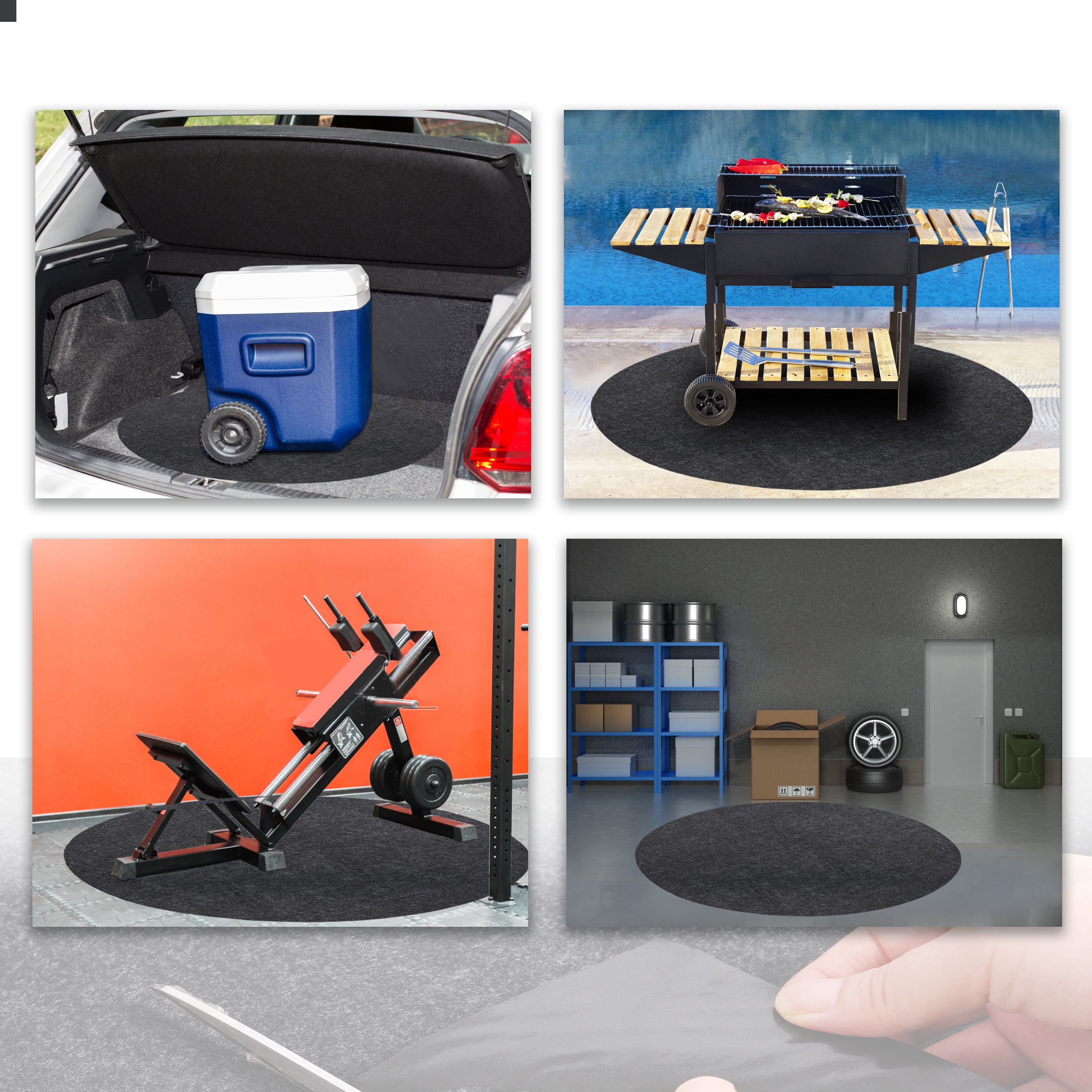8' x 8' Multi-Purpose Garage Floor Mat, Absorbent Oil Pad, Premium Maintenance Mat,Protective Flooring for Under Cars,