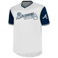 thumbnail image 2 of Men's-Profile Ronald Acu-a Jr. White Atlanta Braves Big & Tall Name & Number Birdeye V-Neck T-Shirt, 2 of 3
