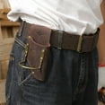 thumbnail image 6 of TOURBON 2-in-1 Belt Pouch Wrench Carry Holder Heavy Duty Leather Tools Pouch Holster Hanger Brown, 6 of 10