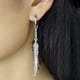 thumbnail image 5 of 1 par de pendientes colgantes de aro para mujer, elegantes pendientes únicos de acero inoxidable a la moda, joyería, 5 of 10