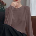 thumbnail image 4 of Neewe Womens Long Sleeve Shirts Basic Tee Fall Trendy Pleated Casual Slim Basic Comfy 2026 Fashion, 4 of 5