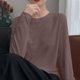 thumbnail image 4 of Neewe Womens Long Sleeve Shirts Basic Tee Fall Trendy Pleated Casual Slim Basic Comfy 2026 Fashion, 4 of 5