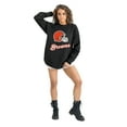 thumbnail image 3 of Women's Gameday Couture  Black Cleveland Browns Oversized Long Sleeve T-Shirt, 3 of 5