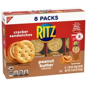 RITZ Peanut Butter Sandwich Crackers, Halloween Snacks, 8 - 1.38 oz Packs