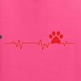 thumbnail image 2 of Dog Heartbeat | Paw Print EKG Lifeline | Veterinarian Vet Tech Dog Lover Unisex Hoodie Sweatshirt, Neon Pink, Large, 2 of 5