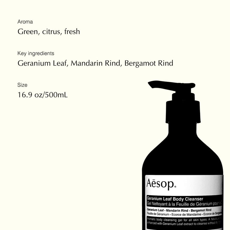 Aesop Geranium Leaf Body Cleanser | 500Ml/16.9 Fl Oz