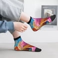 thumbnail image 2 of Pofeuu Rainbow Melting Ice Cream Print 30cm Socks, Adult Running Hiking Socks for Youth and Adult, 2 of 7