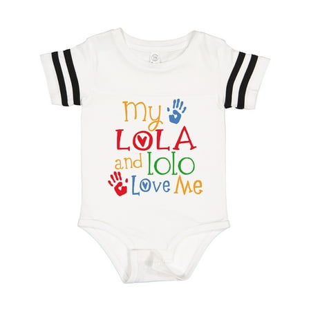 

Inktastic My Lola and Lolo Loves Me Grandchild Gift Baby Boy or Baby Girl Bodysuit