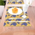 thumbnail image 5 of XMXT 1 Pcs Woven Placemats, Yellow Abstract Geometric Elements Stain Resistant Anti-Skid Placemat for Kitchen Table, 12 x 18 inches, 5 of 6