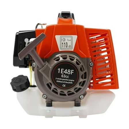 63cc 2 Stroke Engine 3HP Gasoline Engine Motor with Single-Cylinder Air-Cooled System 2.2kw 8500r/Min for Lawn and Garden Equipment Agricultural Equipment