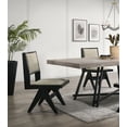 thumbnail image 3 of LSI Contemporary Dining Chairs Black Wood Frame with Light Gray Fabric, 3 of 8