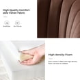 thumbnail image 4 of Tina's Home Velvet Wingback Accent Chair Upholstered Makeup Vanity Chair Bedroom Living Room Auburn, 4 of 8