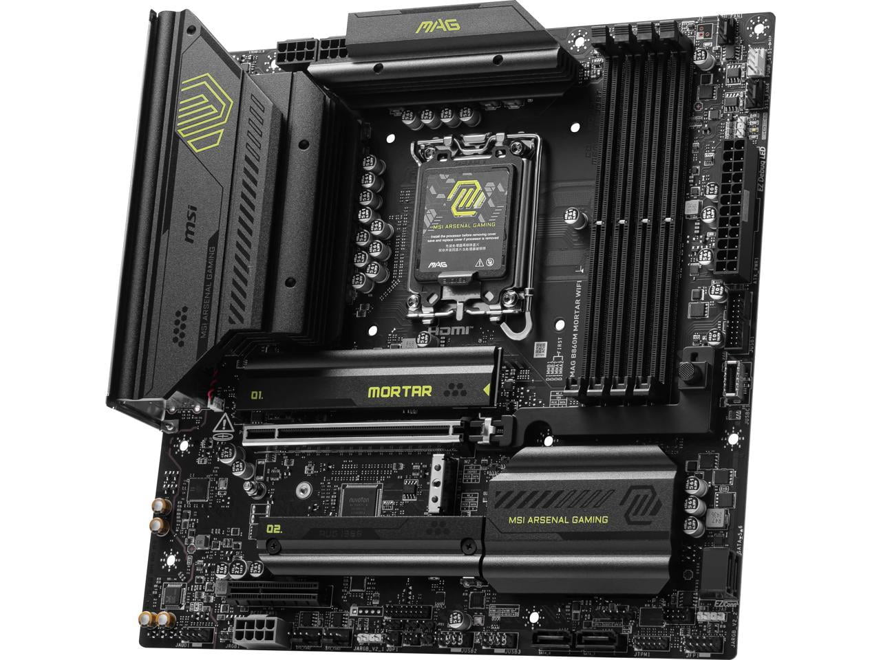 MSI MAG B860M MORTAR WIFI Gaming Desktop Motherboard - Intel B860 Chipset - Socket LGA-1851 - Micro ATX (magb860mmortarwifi)