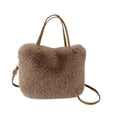 thumbnail image 2 of Bolso de mano de felpa para mujer, bolso de hombro, lindo, suave, con correa para el hombro, bolso peludo, 2 of 9