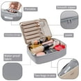 thumbnail image 3 of Neceser de viaje para maquillaje y cosméticos, ideal para mujeres y hombres (gris), 3 of 5