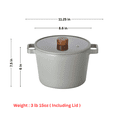 thumbnail image 5 of Neoflam Fika 4.9QT Deep Stock Pot, Gray Color Edition, Full Induction Casserole (22cm), 5 of 7