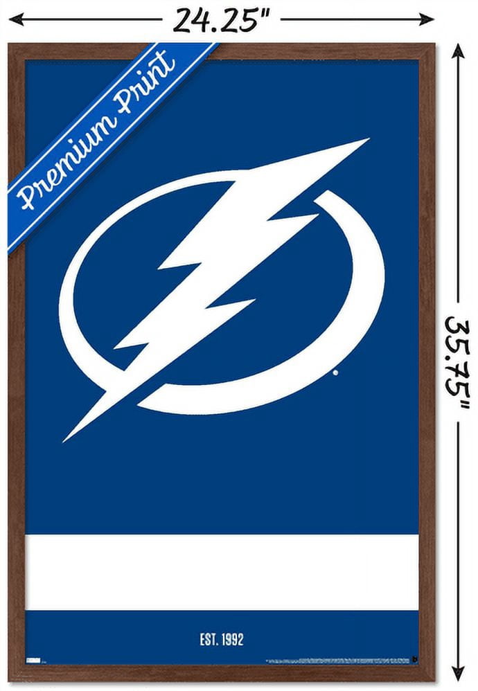 NHL Tampa Bay Lightning - Logo 21 Wall Poster, 22.375" x 34", Framed