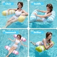 thumbnail image 2 of Flotadores tipo hamaca para piscina, tipo Sloosh Strip, 4 paquetes para adultos, 2 of 8