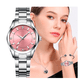 thumbnail image 3 of Reloj Mujer Acero Inoxidable Elegante Metal Contra Agua Eo Safe Impors Blanco Rosa, 3 of 5