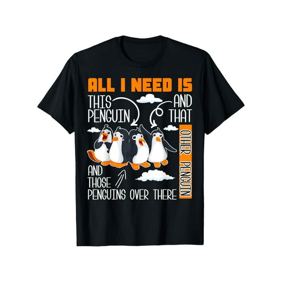 All I Need Is This Penguin And That Other Penguin Cute T-Shirt, Suitable for All Men And Women Outdoor Short-Sleeved T-Shirts in All Seasons, Ready to Wear 100% Cotton, S-XXXL