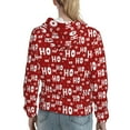 thumbnail image 7 of Disketp Ho-Ho-Ho Womens Casual Hoodies Crew Neck Long Sleeve Sweatshirts Pullover Tops-Large, 7 of 7