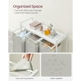 thumbnail image 5 of 3 Section Laundry Hamper with shelf Laundry Sorter with 3 Pull-Out and Removable Bags for Bathroom Laundry Room White, 5 of 7