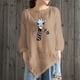 thumbnail image 2 of Camiseta de manga larga con cuello redondo y estampado informal a la moda de verano para mujer Fridja  fjkfkj1586, 2 of 4